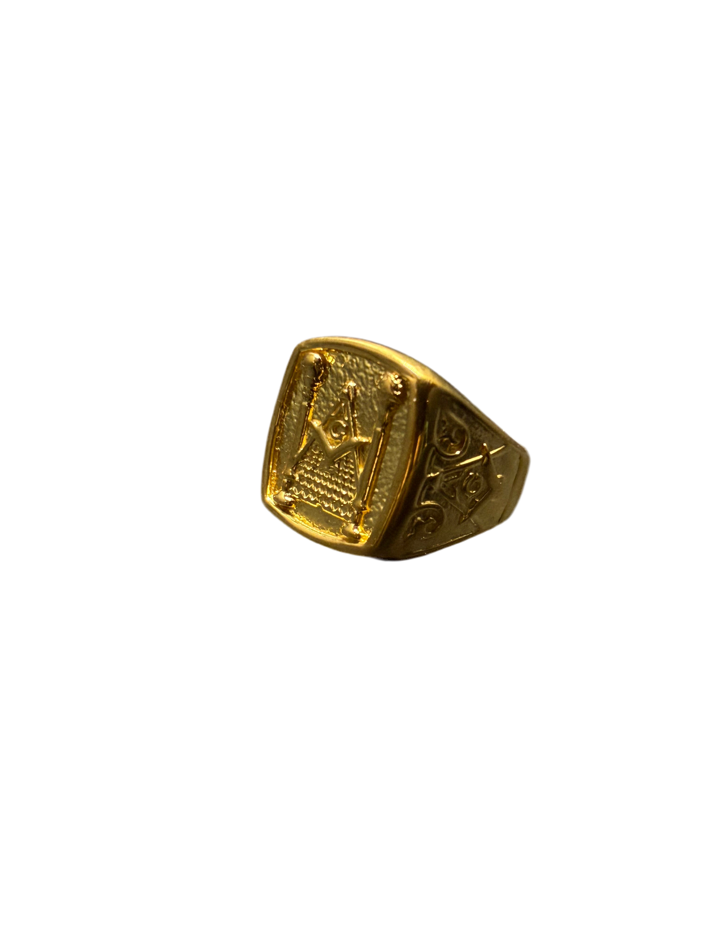 14K Gold Masonic Signet Ring