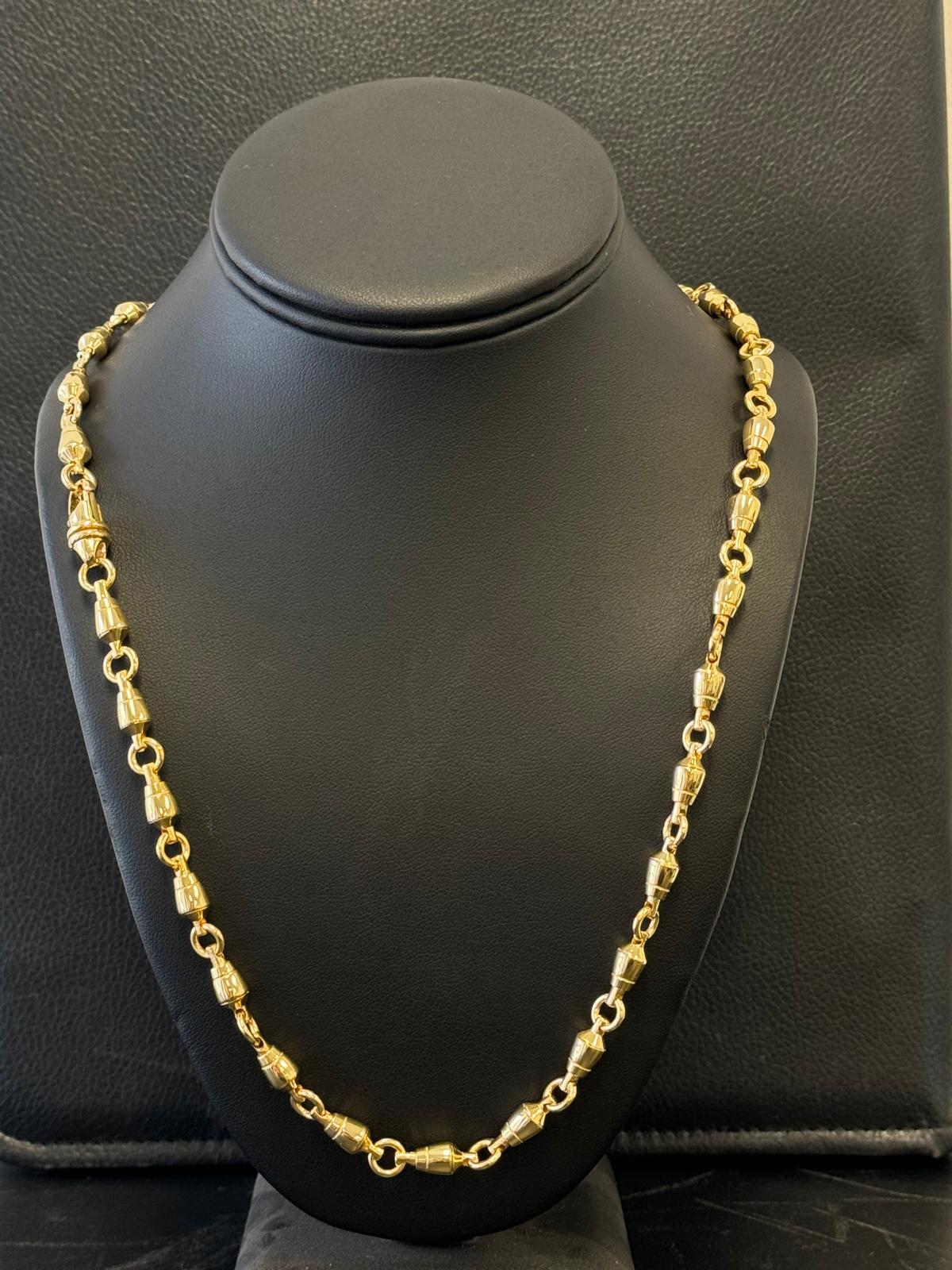 5mm 14K Solid Gold Swivel Necklace