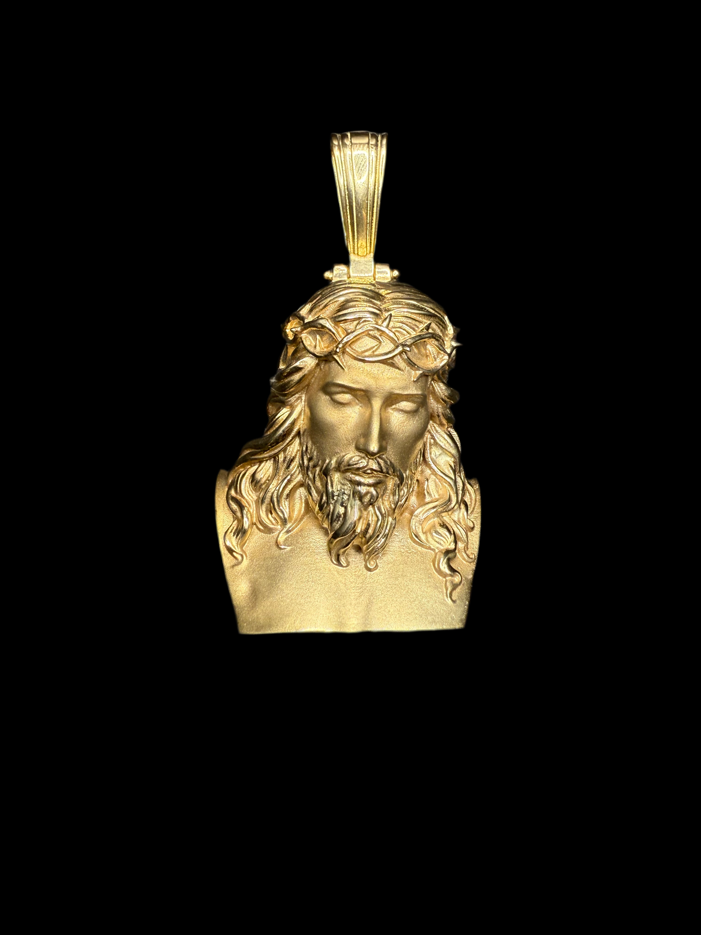 Luxury 10K Gold Jesus Pendant – Solid Gold, Handcrafted Religious Jewelry