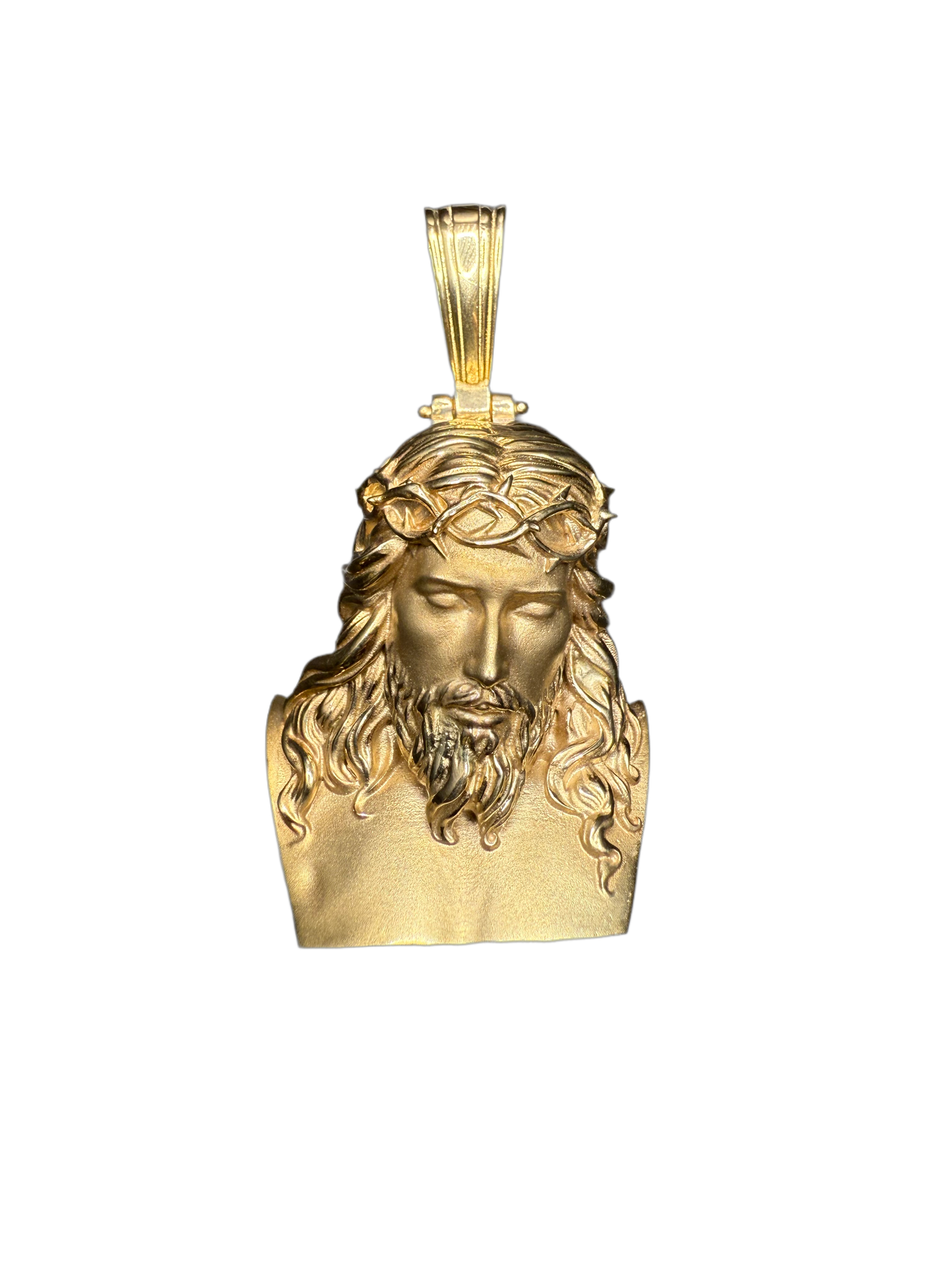Luxury 10K Gold Jesus Pendant – Solid Gold, Handcrafted Religious Jewelry