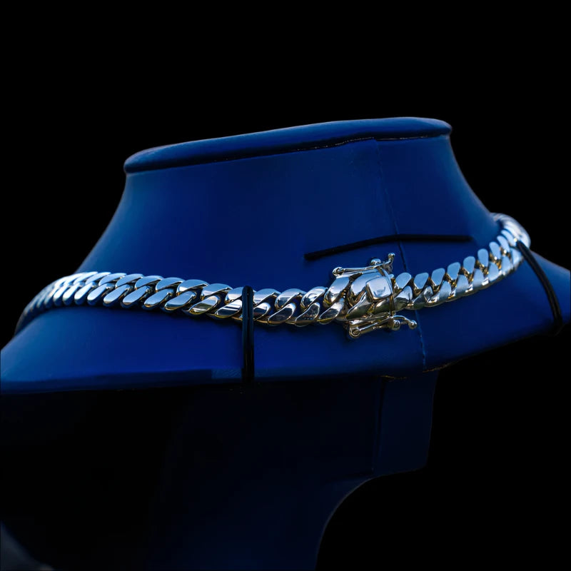 12 MM Silver Cuban Link Chain
