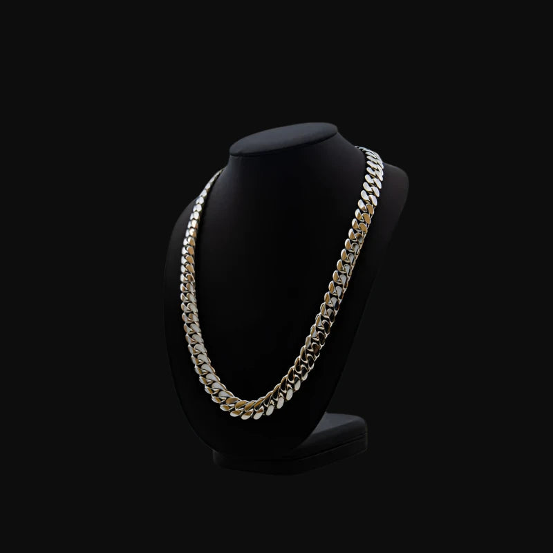 16MM Silver Cuban Link Chain