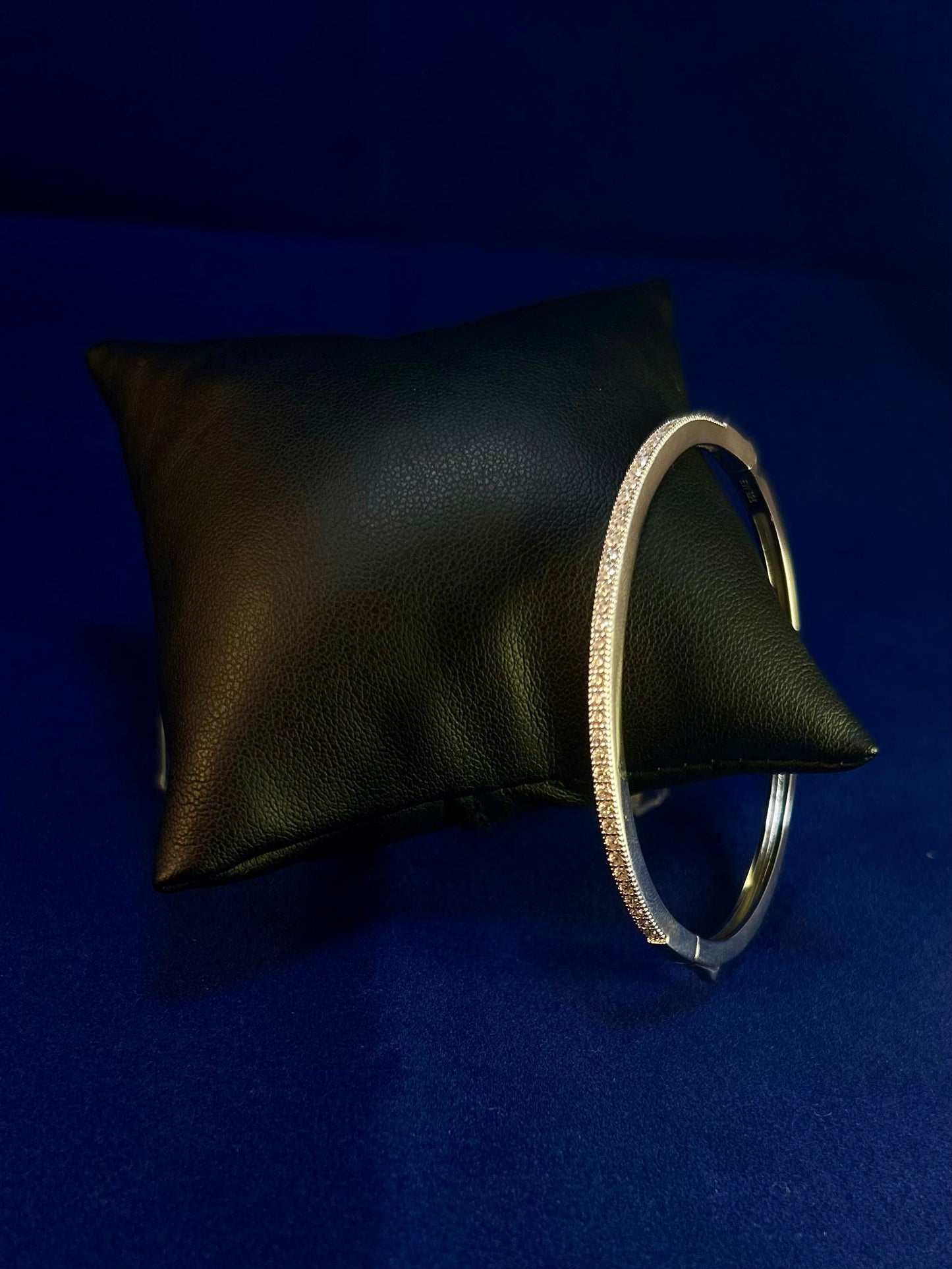 1-Row Channel Set White CZ Bangle