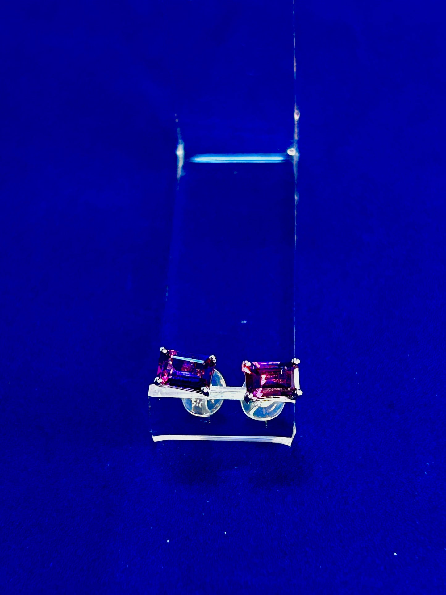 Princess Cut Stud purple