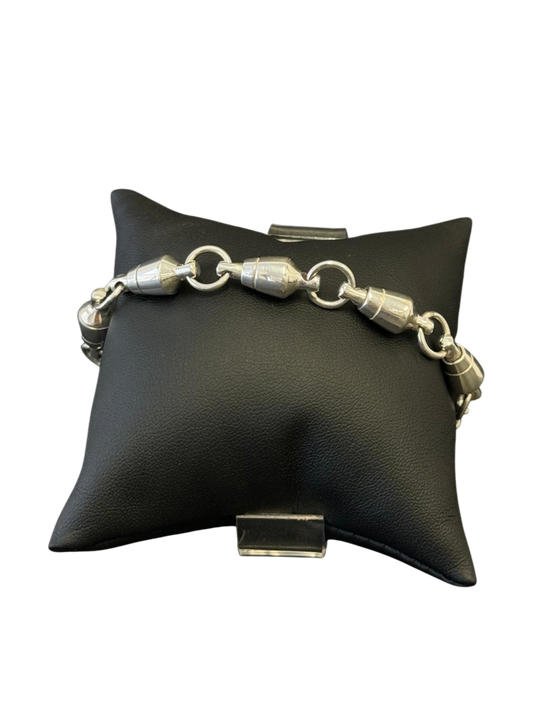 8MM Silver Swivel bracelet