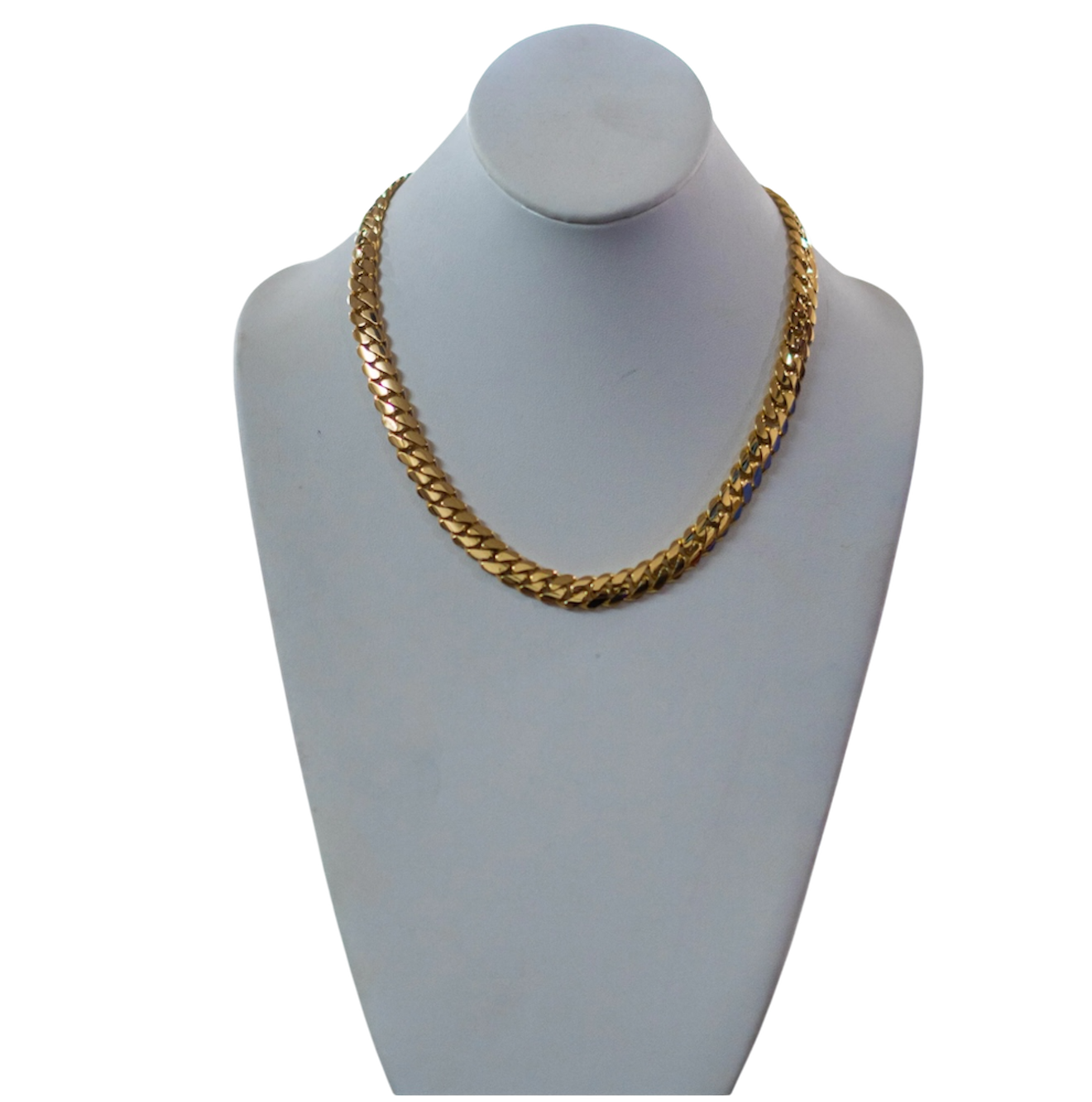 7mm 14K Solid Gold Cuban Link Chain