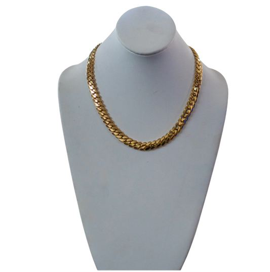 7mm 10K Solid Gold Cuban Link Chain