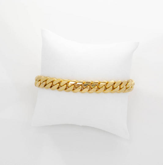 12 MM Cuban Link Bracelet 10k