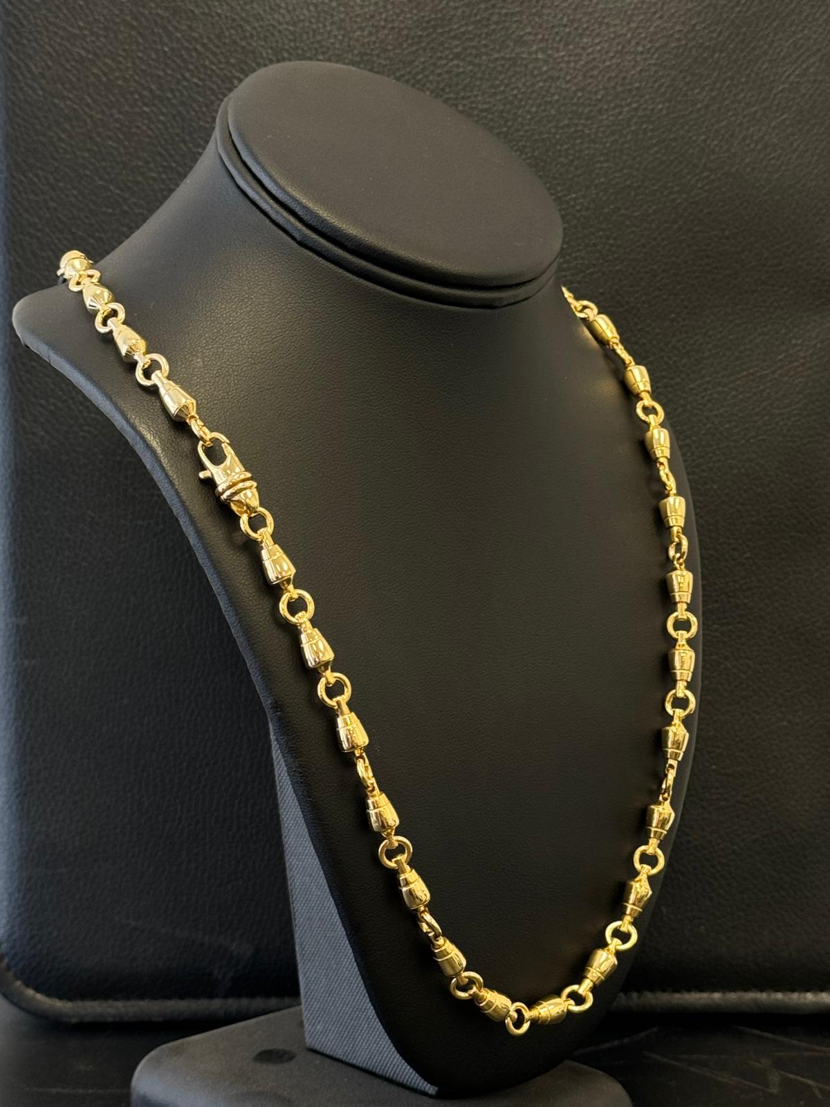 5mm 14K Solid Gold Swivel Necklace