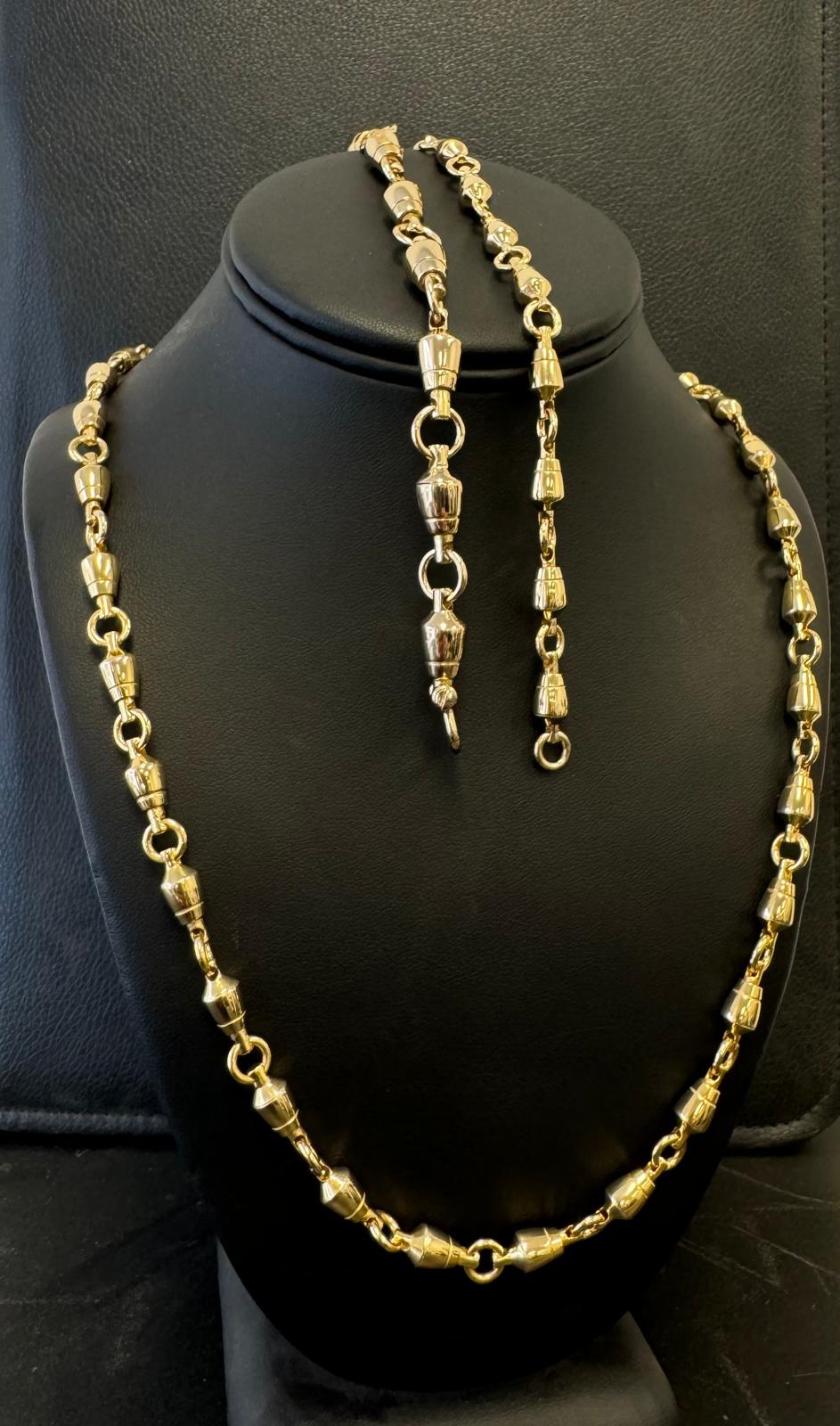 5mm 14K Solid Gold Swivel Necklace