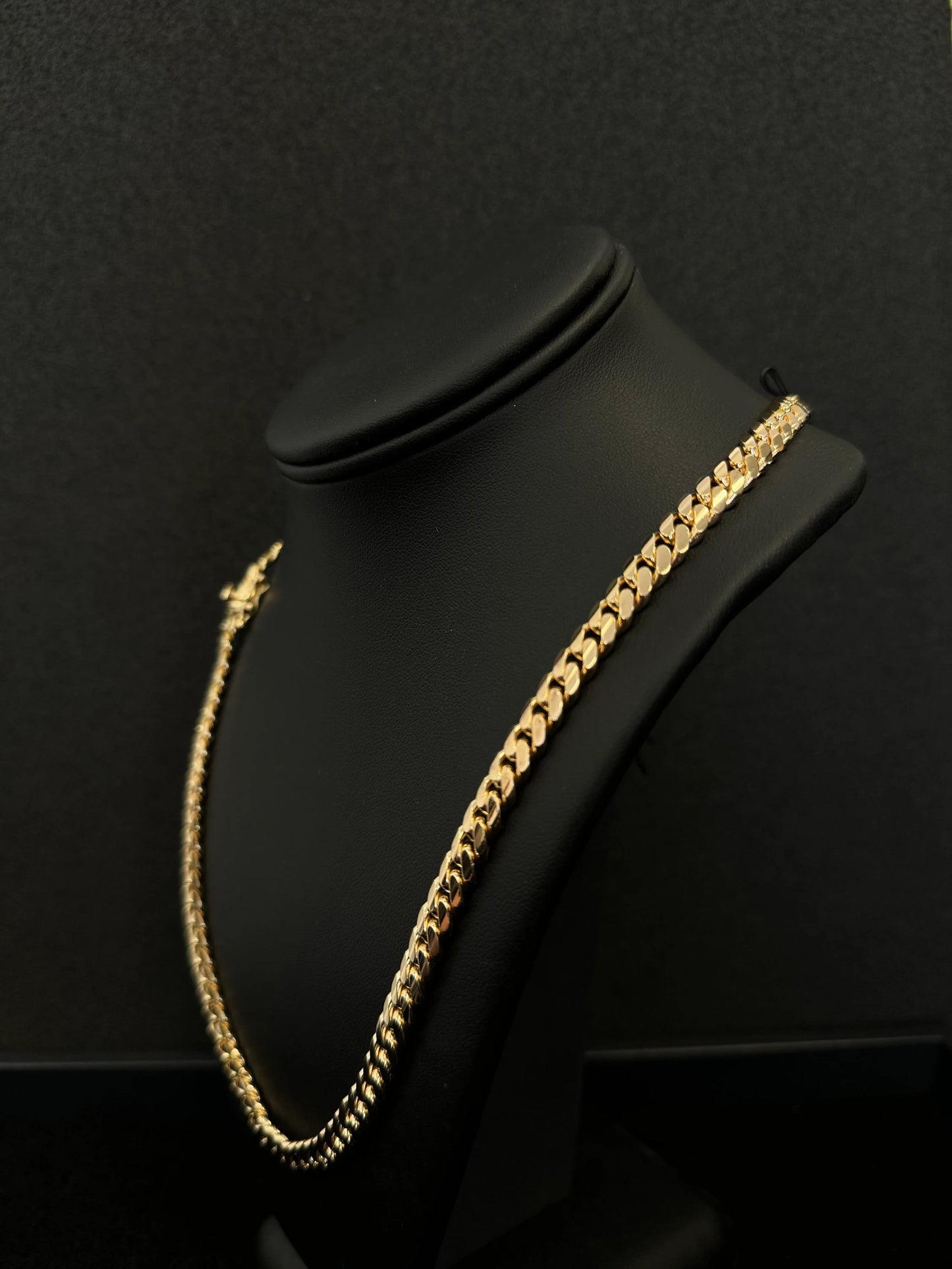 12mm Gold-Plated Sterling Silver Cuban Link Chain