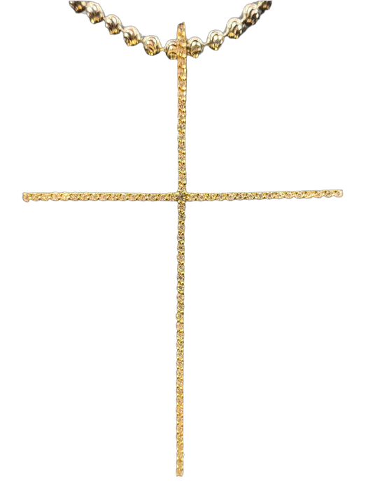 14K Gold Diamond Cross Pendant – Elegant & Timeless Religious Jewelry