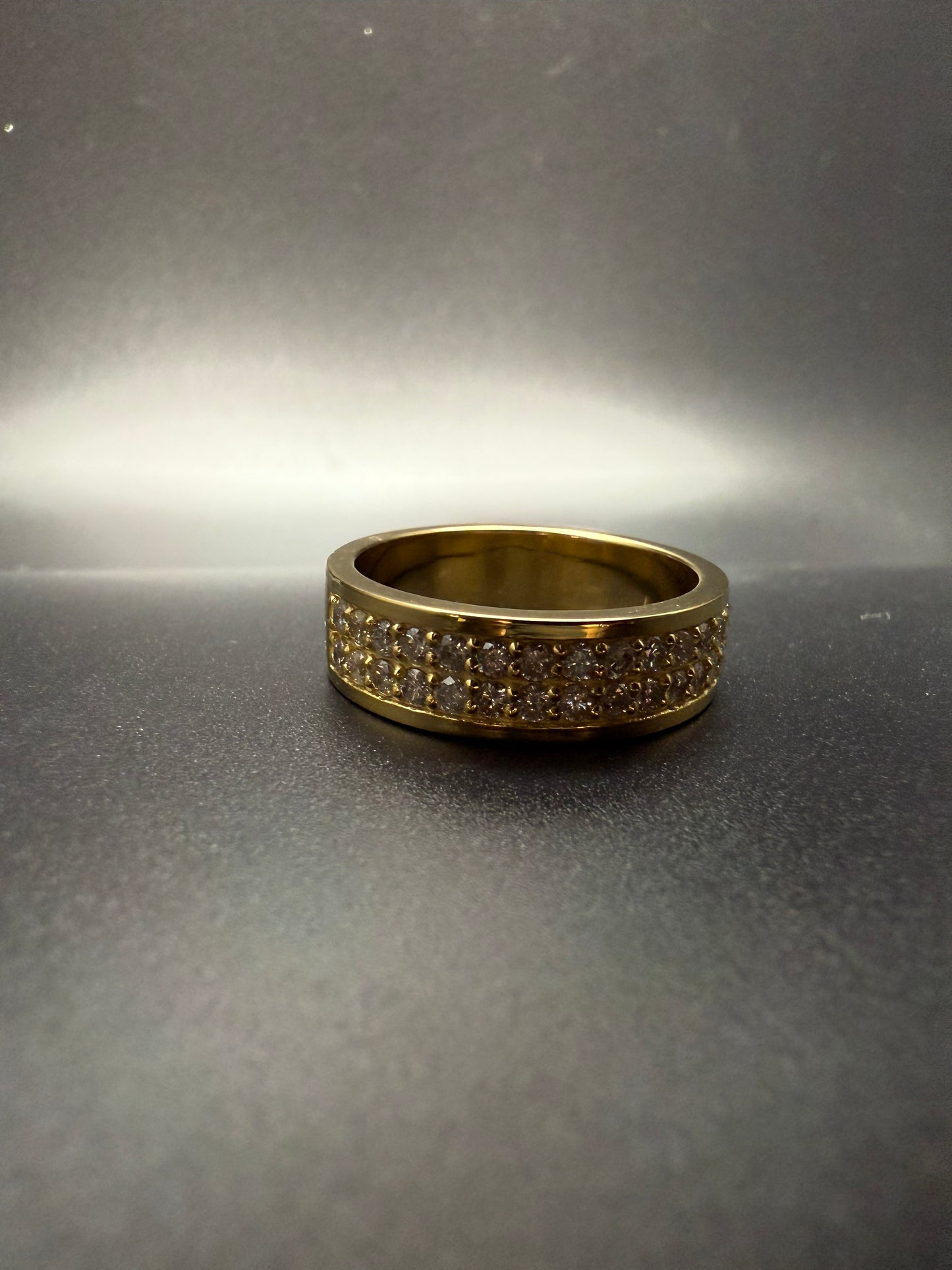 14K Gold Custom Diamond Ring Natural Diamond Band