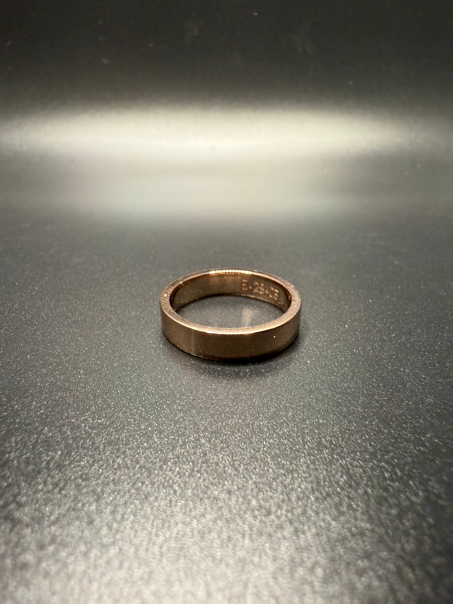 14k rose gold wedding band