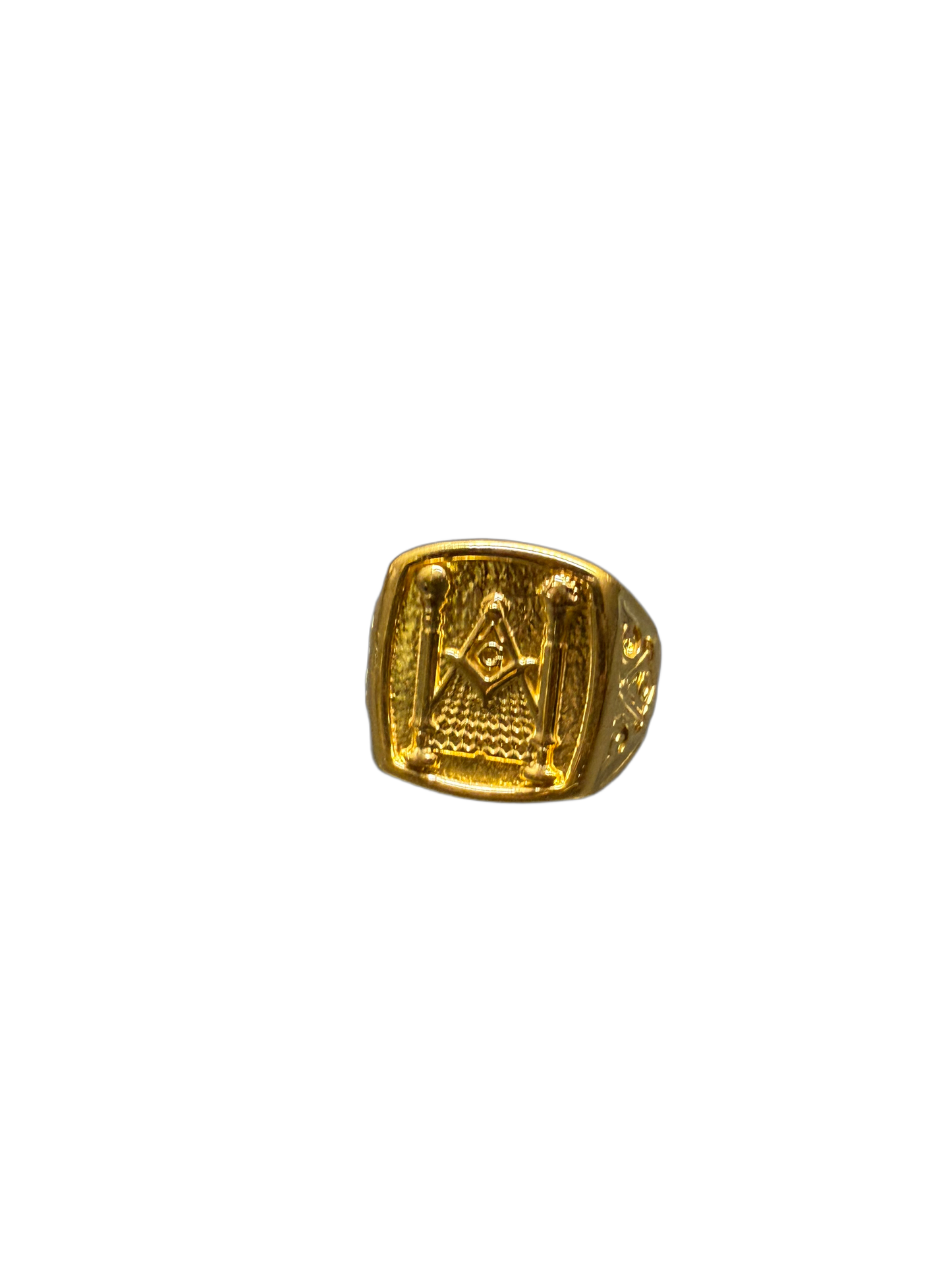 14K Gold Masonic Signet Ring