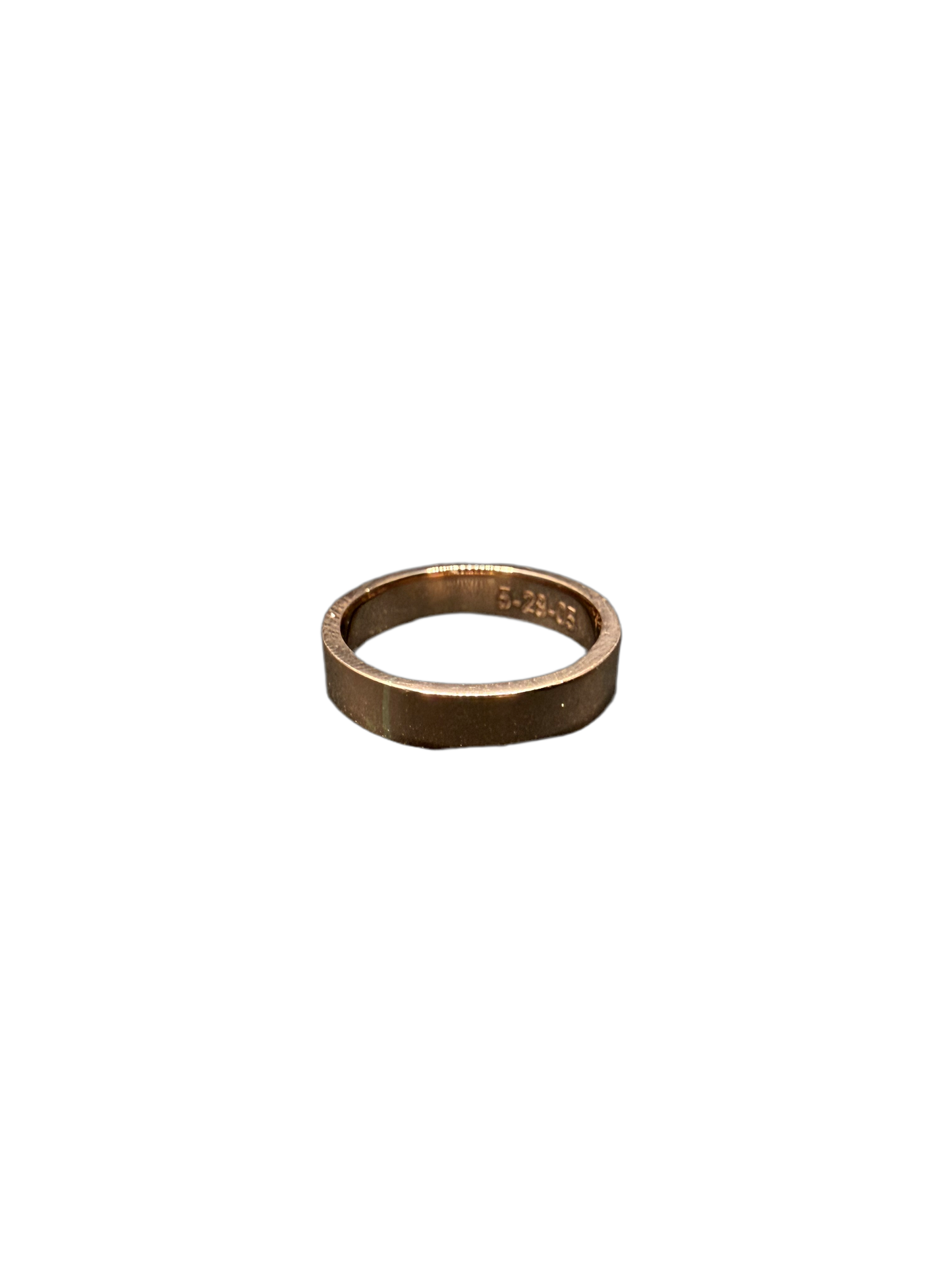 14k rose gold wedding band