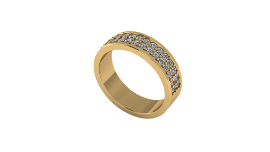 14K Gold Custom Diamond Ring Natural Diamond Band