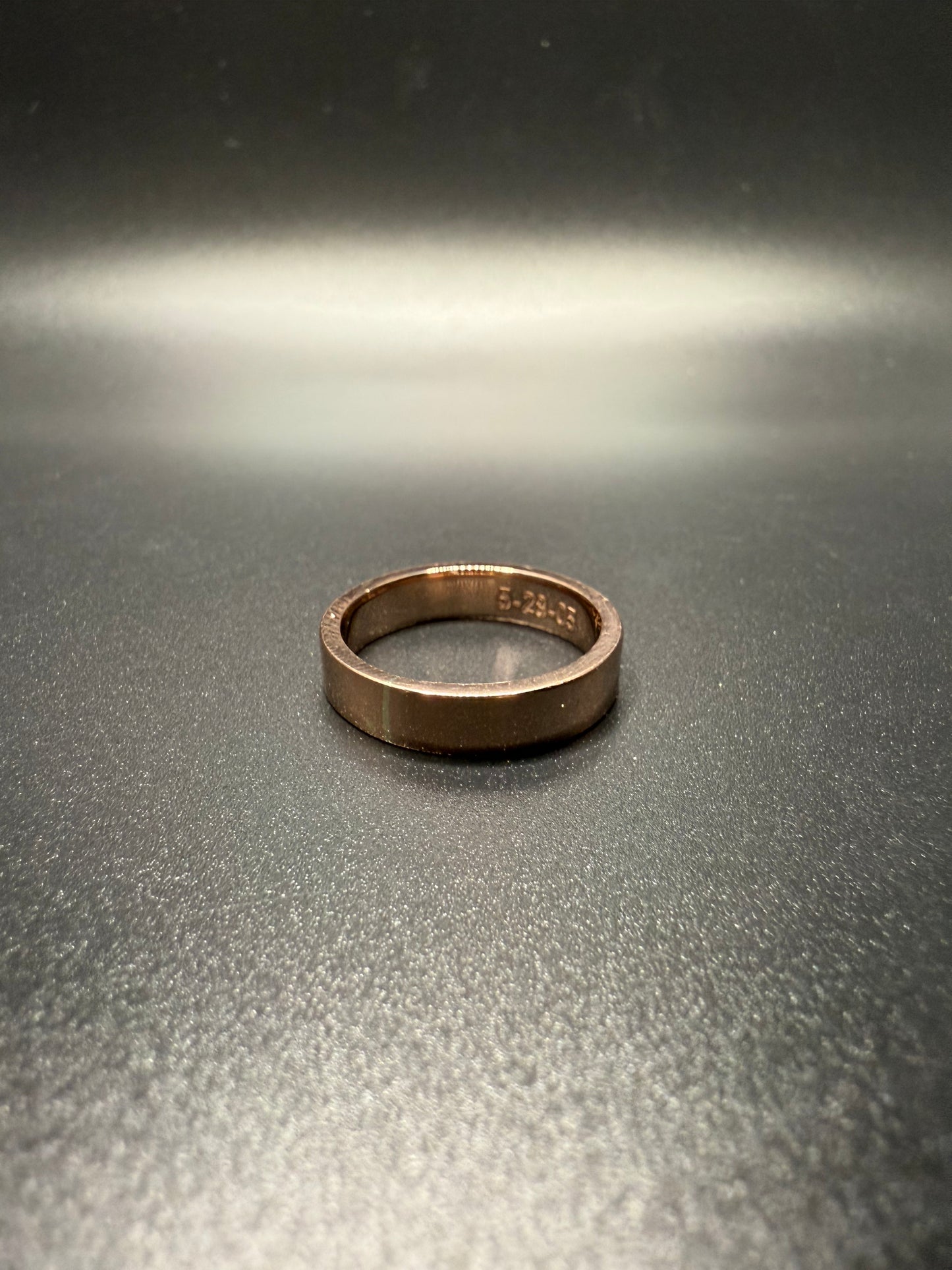 14k rose gold wedding band