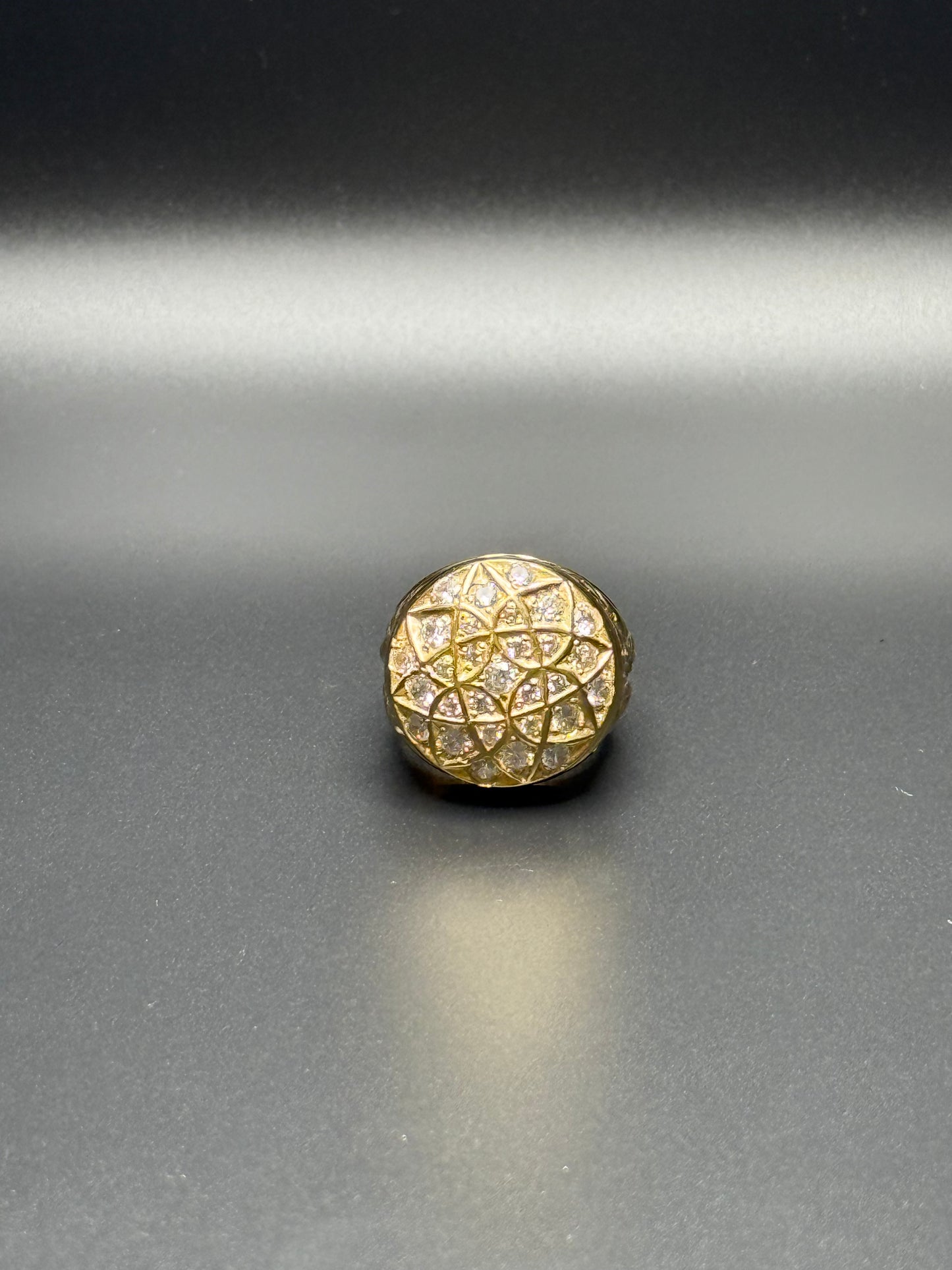 14k gold rosette ring