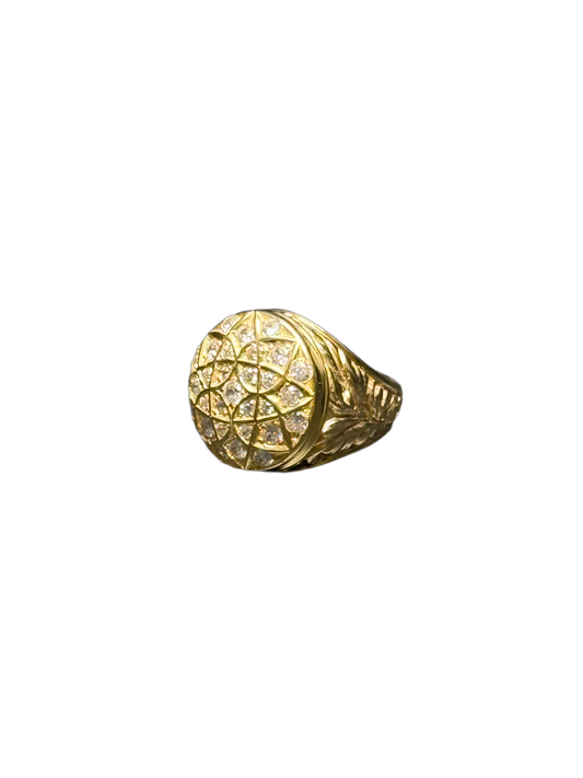 14k gold rosette ring