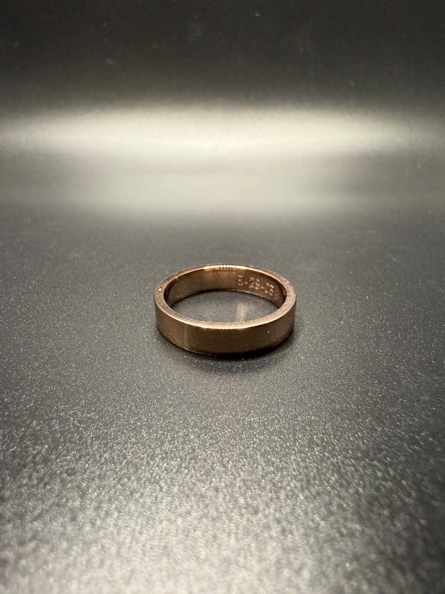 14k rose gold wedding band