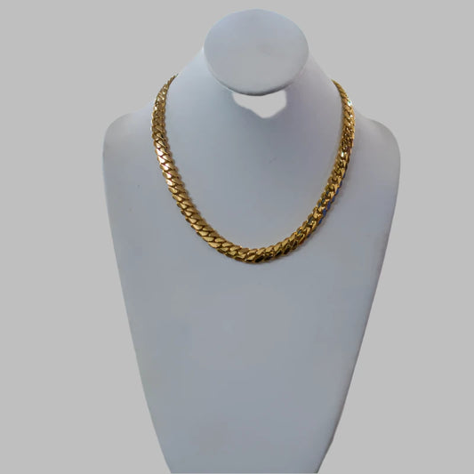 8mm 10K Solid Gold Cuban Link Chain