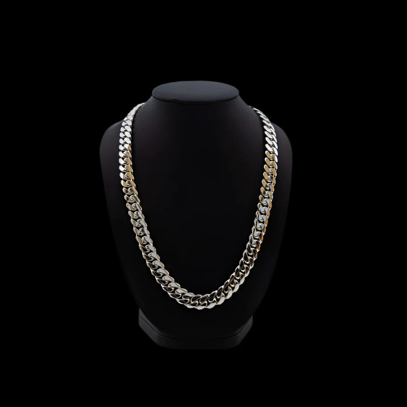 16MM Silver Cuban Link Chain