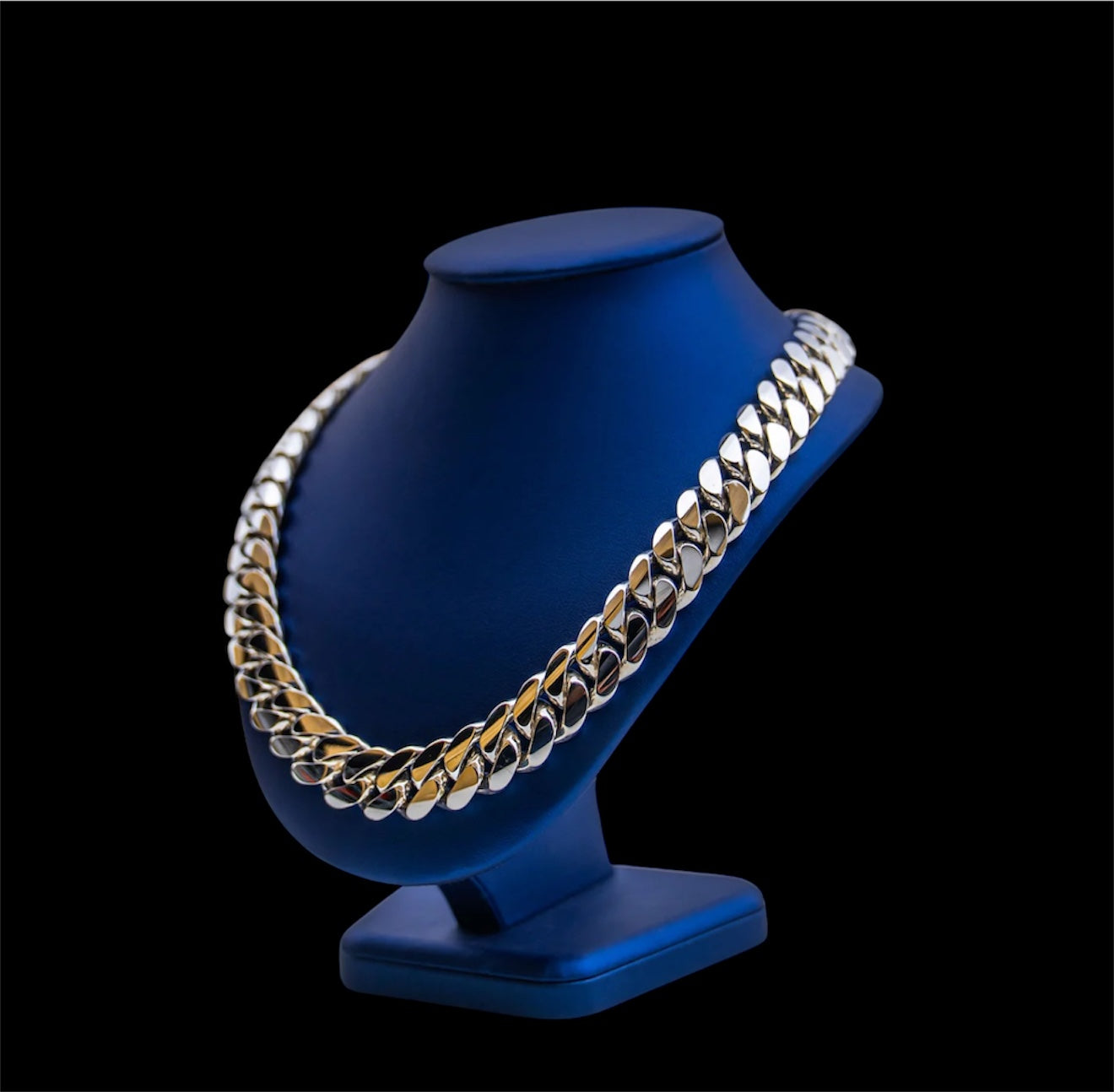 20MM Silver Cuban Link Chain