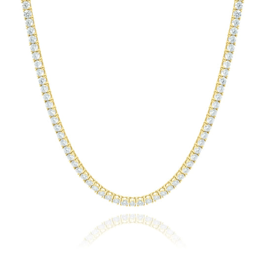 14k Gold Diamond Tennis Necklace