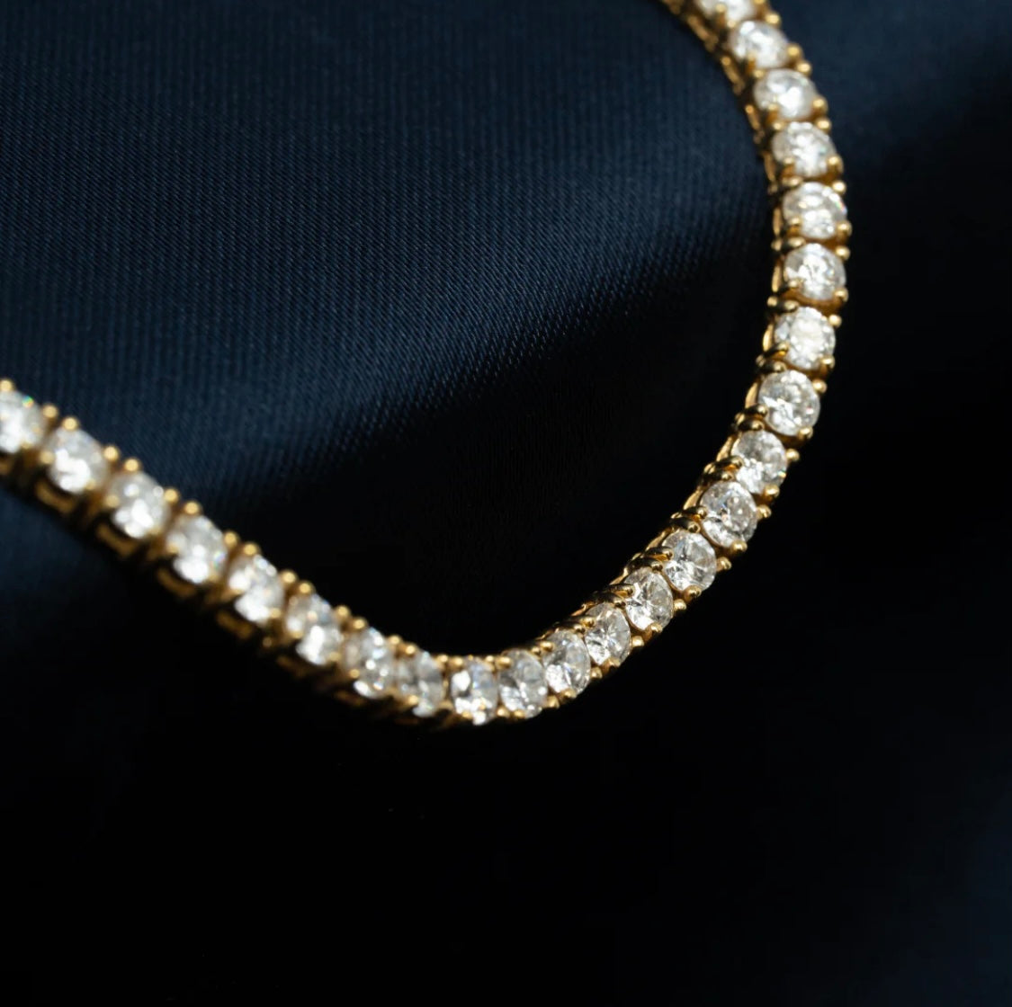 14k Gold Diamond Tennis Necklace