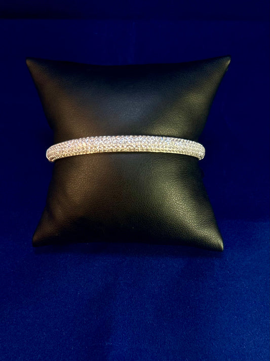 Multi Row White CZ Bangle