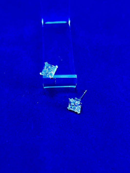 Princess Cut Stud