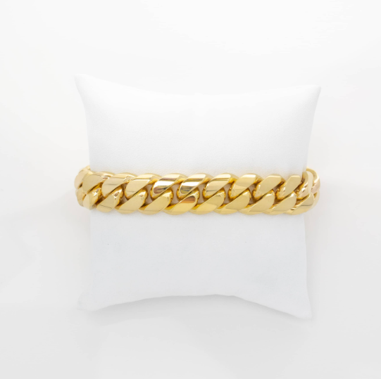 14k Gold Cuban Link Bracelet 14MM