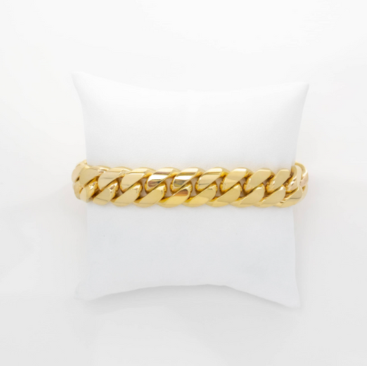 14k Gold Cuban Link Bracelet 14MM